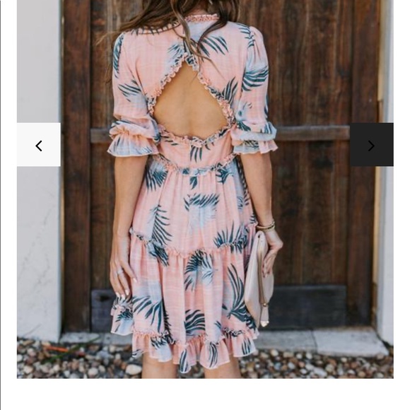 Vici Dresses & Skirts - NWT | VICI The Ocean Is Calling Palm Print Ruffle